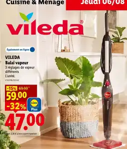 Lidl VILEDA Balai vapeur offre