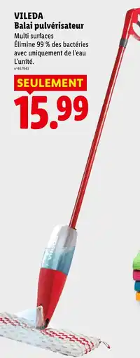 Lidl Vileda balai pulvérisateur offre