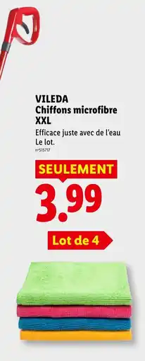 Lidl Vileda chiffons microfibre xxl offre