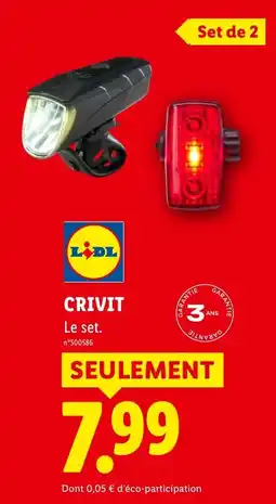 Lidl CRIVIT Le set. offre