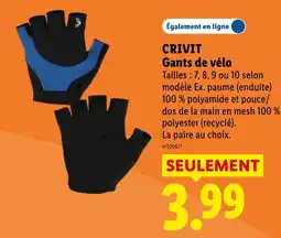 Lidl CRIVIT Gants de vélo offre