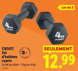 Lidl CRIVIT Set d'haltères courts offre