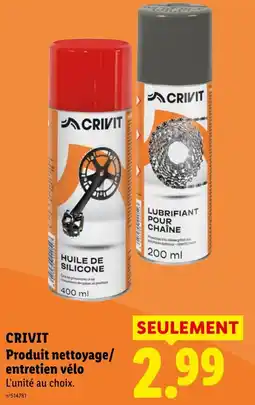 Lidl CRIVIT Produit nettoyage/entretien vélo offre