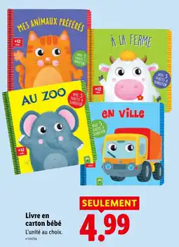 Lidl Livre en carton bébé offre