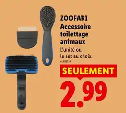 Lidl ZOOFARI Accessoire toilettage animaux offre