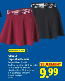 Lidl CRIVIT Jupe-short femme offre