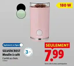 Lidl SILVERCREST Moulin à café offre