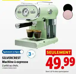Lidl SILVERCREST Machine à expresso offre