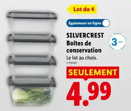 Lidl SILVERCREST Boîtes de conservation offre
