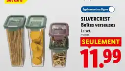 Lidl SILVERCREST Boîtes verseuses offre