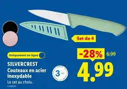 Lidl SILVERCREST Couteaux en acier inoxydable offre