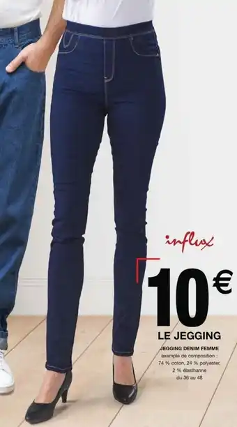 Cora x Carrefour Jegging denim femme offre
