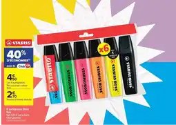 Carrefour Drive Stabilo - 5 surligrons bees offre
