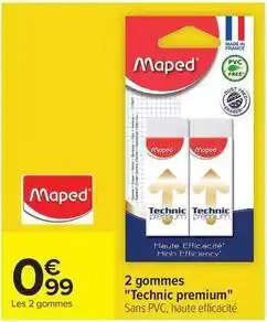 Carrefour Drive Maped - 2 gommes technic premium offre