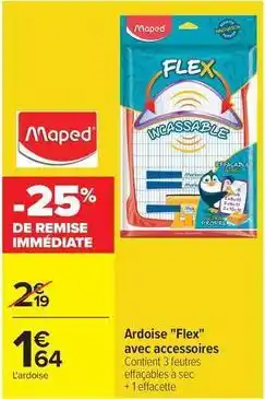 Carrefour Drive Maped - ardoise flex avec accessoires offre