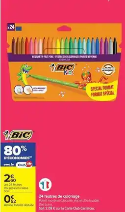 Carrefour Drive Bic - 24 feutres de coloriage offre