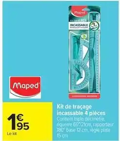 Carrefour Drive Maped - kit de tracage incassable 4 pièces offre