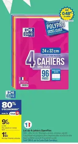 Carrefour Drive Oxford - lot de 4 cohières offre