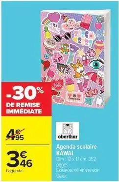 Carrefour Drive Dim - agenda scolaire offre