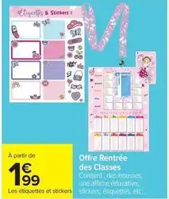 Carrefour Drive Offre rentree des classes offre