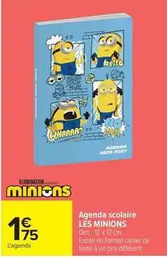 Carrefour Drive Minions - agenda solaire offre