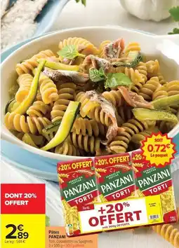 Carrefour Panzani - pâtes parzivani offre