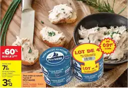 Carrefour Petit navire - thon entier au nature offre