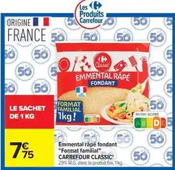 Carrefour Carrefour - emmental râpé fondant format familial offre