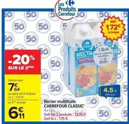 Carrefour Carrefour - nectar multifruits offre