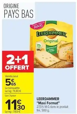 Carrefour Leerdammer - maxi format offre