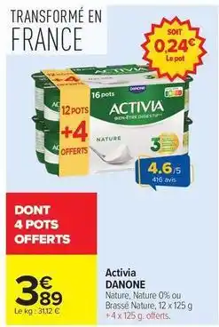 Carrefour Danone - activia offre