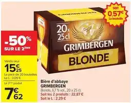 Carrefour Grimbergen - bière d'abbaye offre