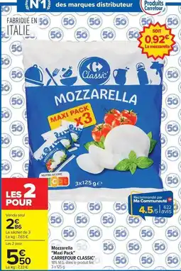 Carrefour Carrefour - mozzarella classic offre