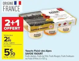 Carrefour Drive Savoie yaourt - yaourts plaisir des alpes offre