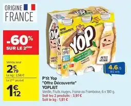 Carrefour Drive Yoplait - p'tit yop offre découverte offre