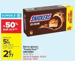 Carrefour Drive Snickers - barres glacées family pack offre