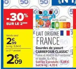 Carrefour Drive Carrefour - gourdes de yaourt offre
