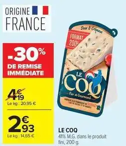 Carrefour Drive Le coq sportif - 41% m.g. dans le produit offre