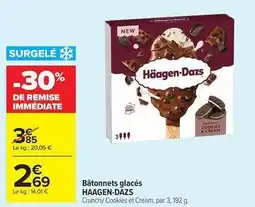 Carrefour Drive Haagen dazs - bâtonnets glacés offre