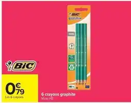 Carrefour Drive Bic - 6 crayons graphite offre