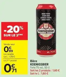 Carrefour Drive Koenigsbier - bière offre