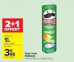 Carrefour Drive Pringles - chips tuiles offre