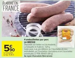 Carrefour Drive La bresse - 4 andouillettes pur porc offre