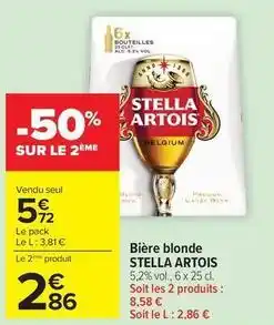 Carrefour Drive Stella artois - bière blonde offre