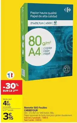 Carrefour Drive Carrefour - ramette 500 feuilles offre