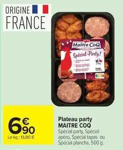 Carrefour Drive Maître coq - plateau party offre