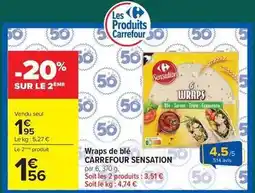 Carrefour Drive Carrefour - wraps de blé offre