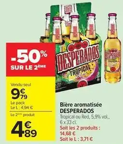 Carrefour Drive Desperados - bière aromatisée offre