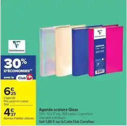 Carrefour Drive Clairefontaine - agenda scolaire gloss offre