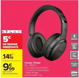 Carrefour Drive Bosch - casque tempo offre